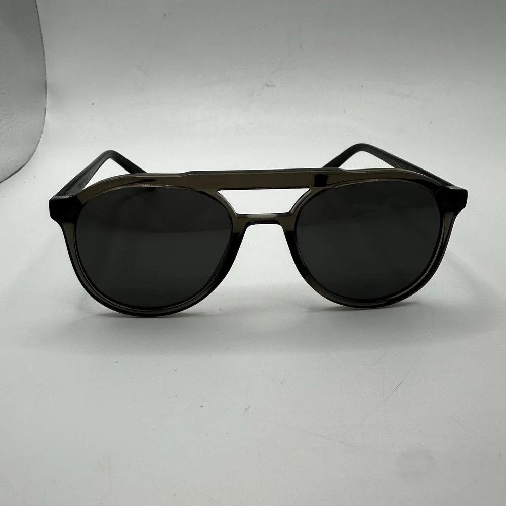 L.G.R Pilot 53-20 Gray Acetate Handmade Designer Italy Men's Designer Sunglasses